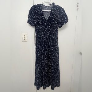 & other stories Paris atelier navy floral maxi dress